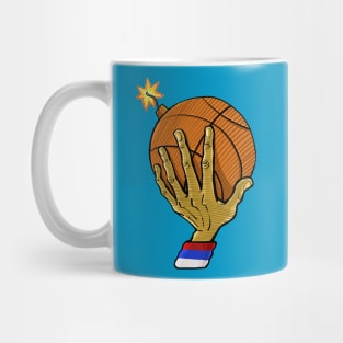 hand holding a basketball Mug